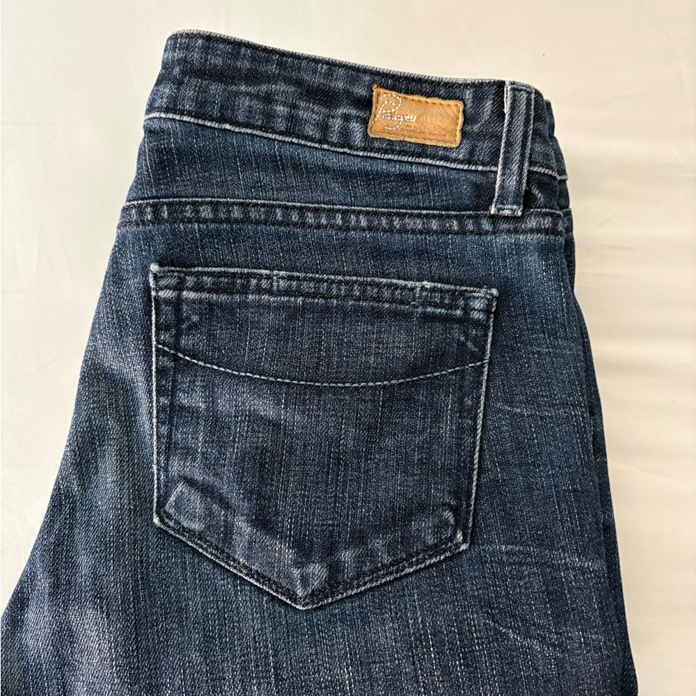 PAIGE Women's Straight Leg Jeans - Dark Blue